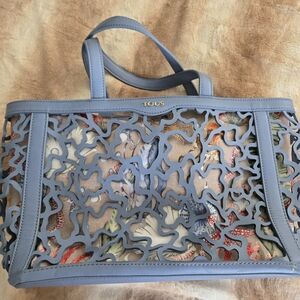 Tous Periwinkle Cutout Tote Bag